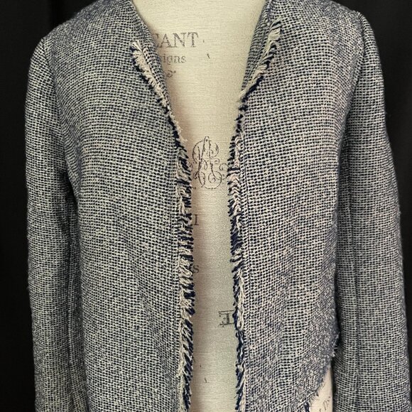 Banana Republic Navy Blue Blazer: Size 4 - Picture 7 of 10